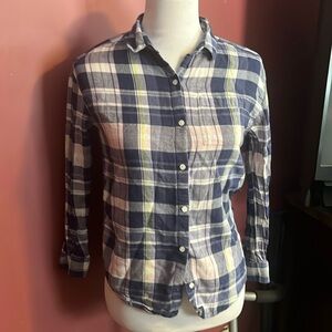 Girls Old Navy Plaid Long Sleeve Button Down Shirt XL